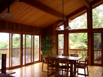 Custom remote home by Mauna Loa Cedar Homes