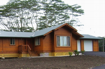 Custom remote home by Mauna Loa Cedar Homes