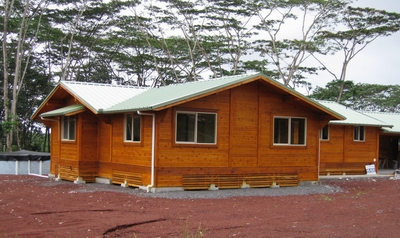 Custom remote home by Mauna Loa Cedar Homes
